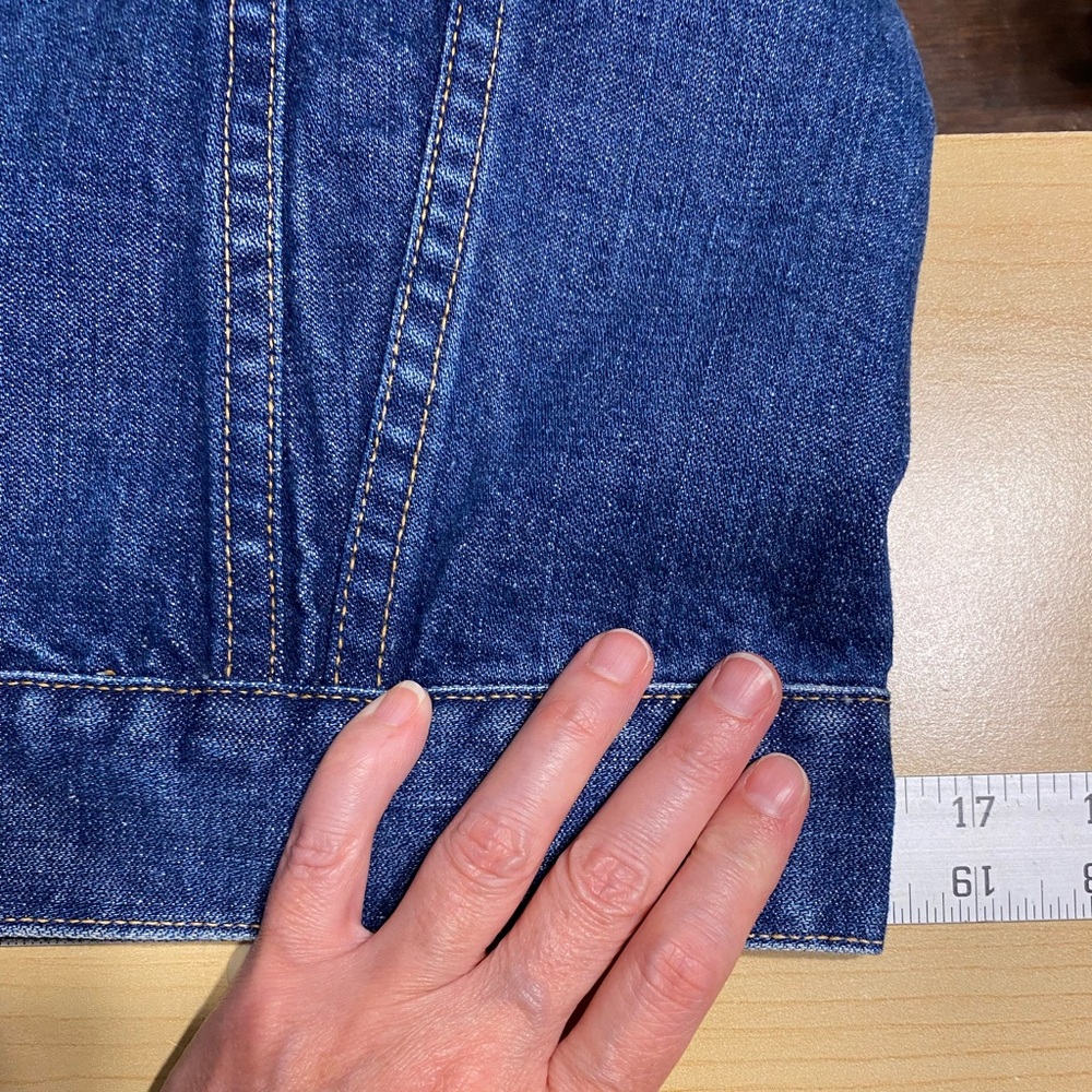 70s Wrangler Denim Vest USA MADE Vintage Men’s 36 XS / S - Picture 6 of 9